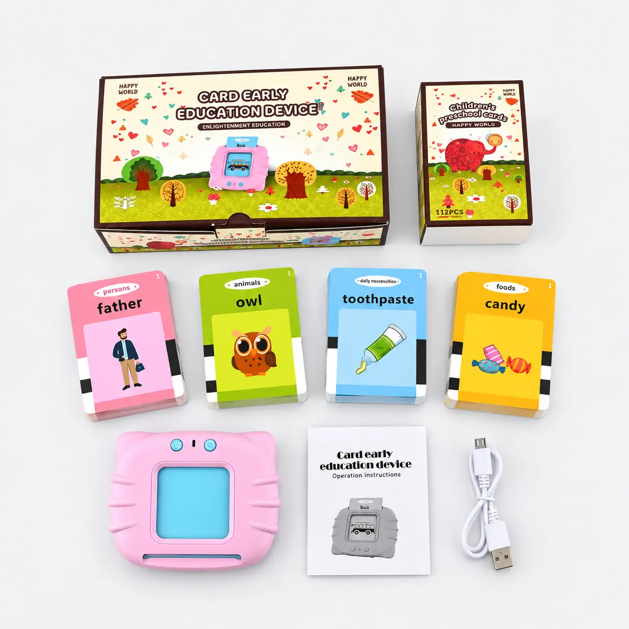 Interactive Talking Flash Cards Learning Device for Kids