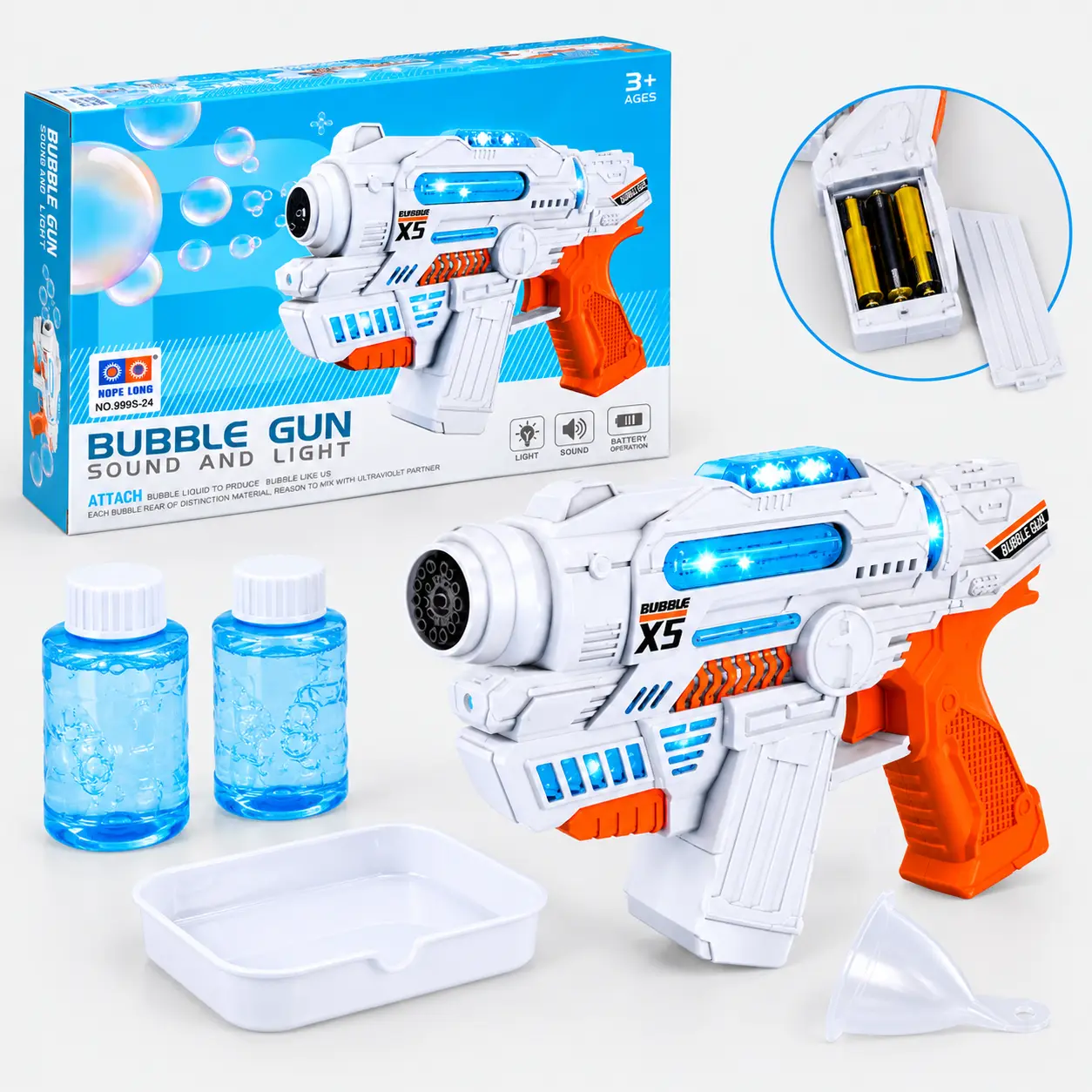 Kids Bubble Gun with LED Lights