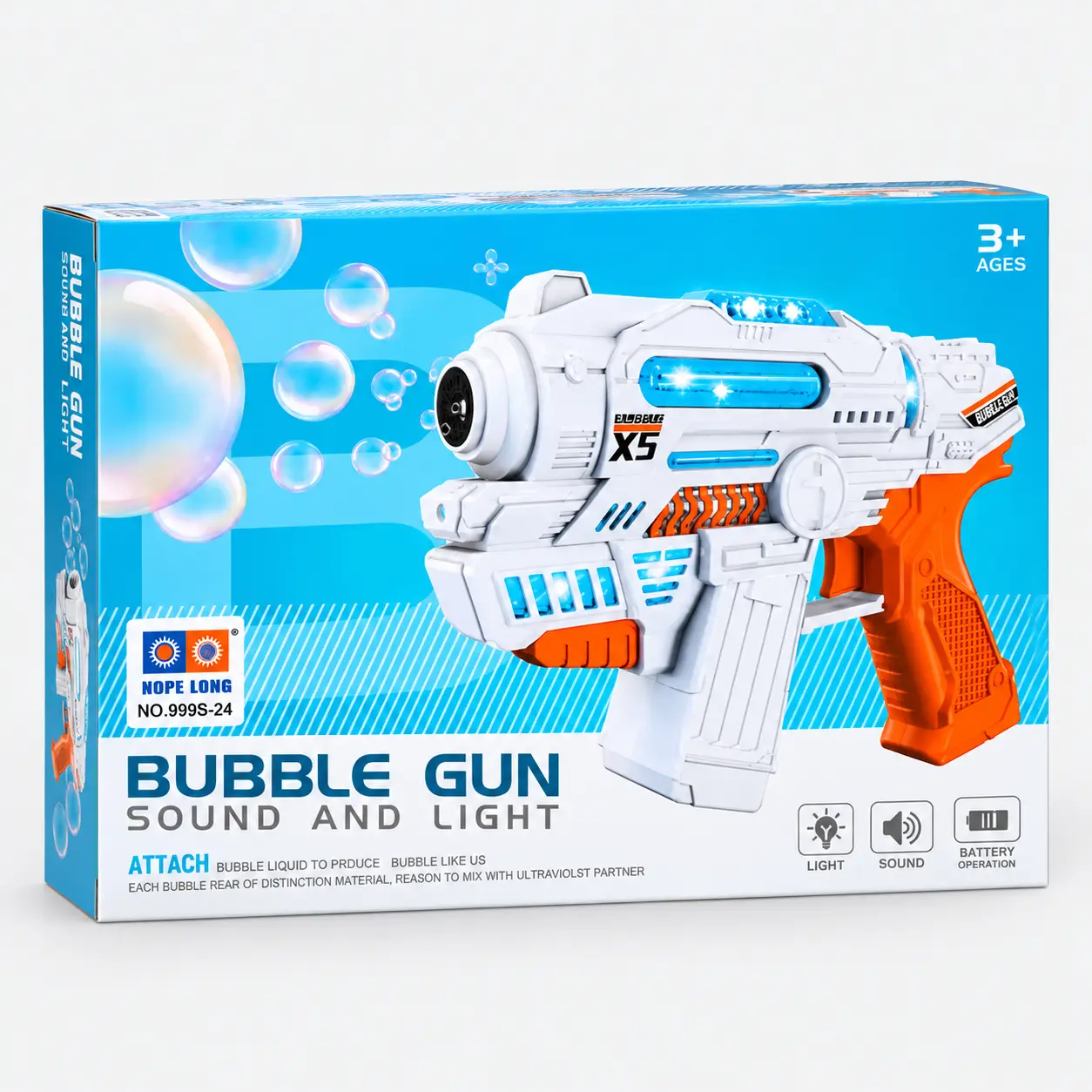Kids Bubble Gun with LED Lights