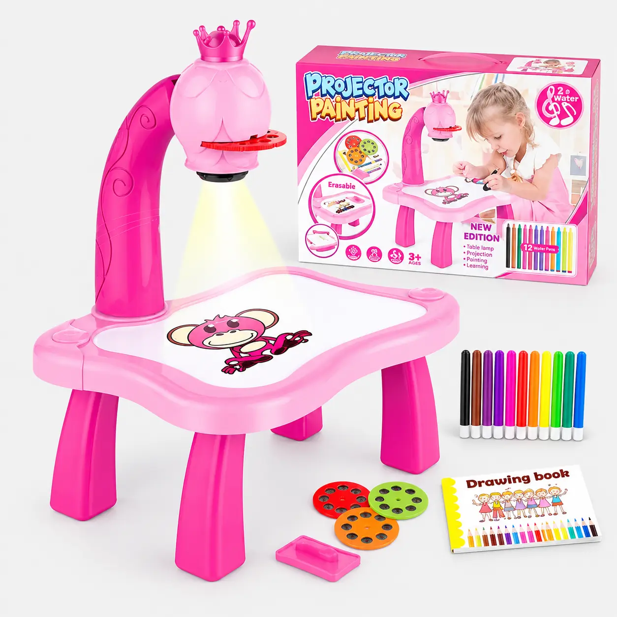 Kids Dinosaur Projector Drawing Table